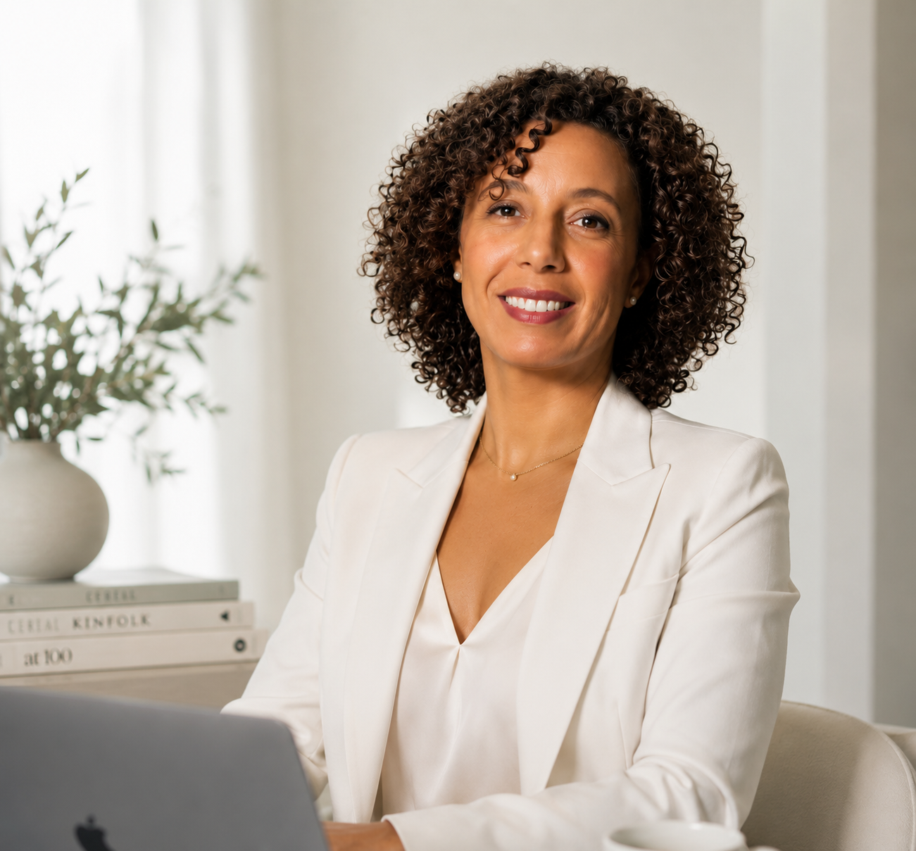 Portrait of Nora Chmiti, founder of Crownfort Private Services